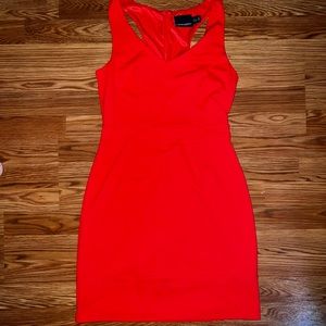 Burnt Orange Fitted Dress